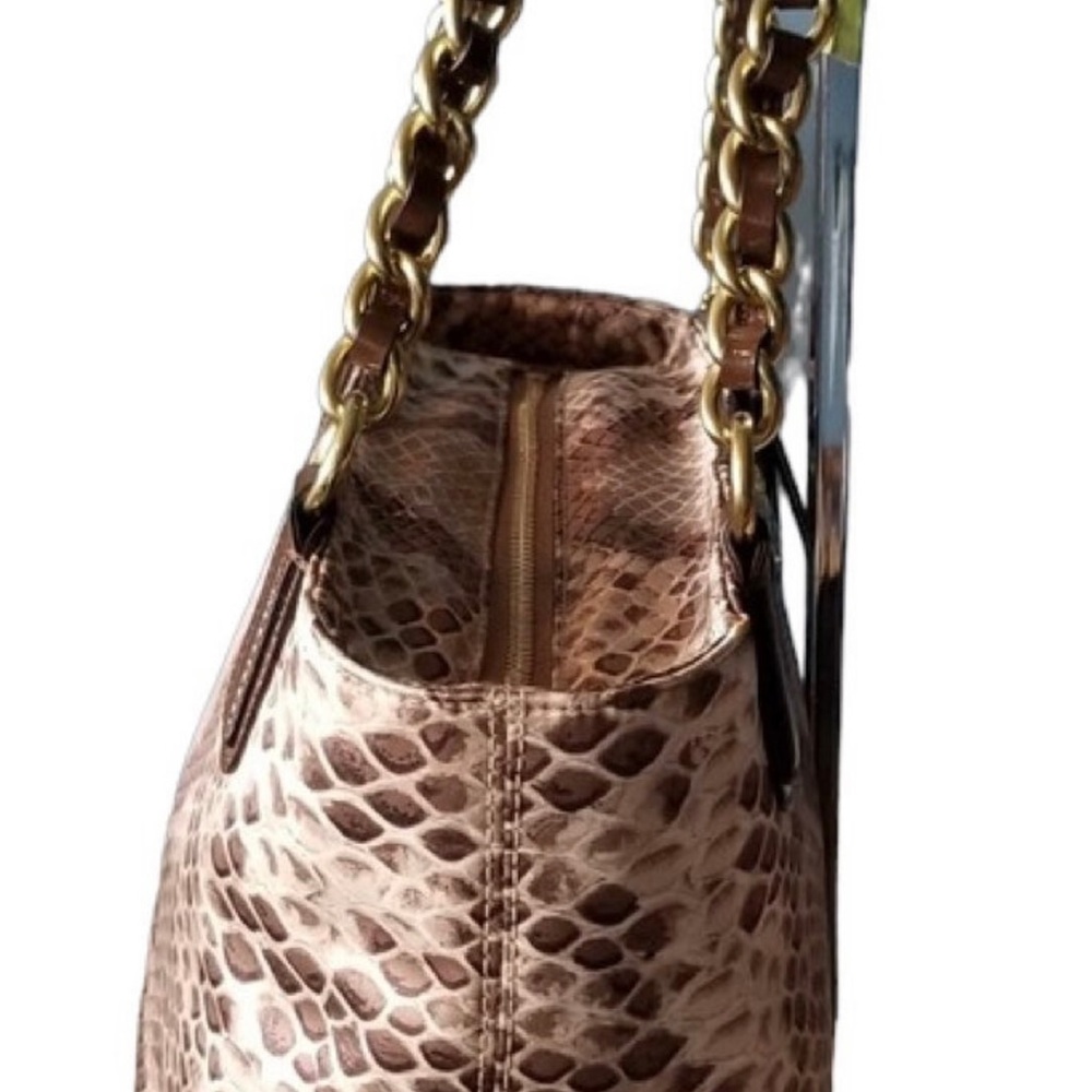 Coach Madison Python Sateen Shoulder Bag #20482 - image 4